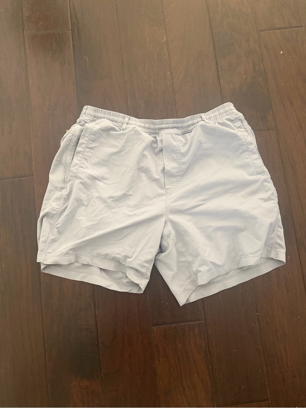 Birddogs Men’s XXL Classic Gray Yellow Lined Performance Shorts 6.5”